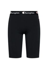 Damskie szorty Champion Slim Fit czarne XS. Kolor: czarny. Długość: krótkie. Wzór: haft. Sport: fitness