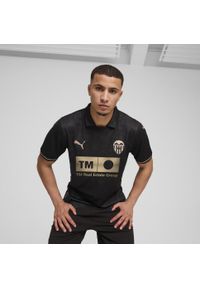 Puma - Męska koszulka wyjazdowa Valencia CF 24/25 PUMA Black Gold. Kolor: czarny, żółty, wielokolorowy