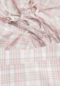 Born2be - Różowy Komplet z Bawełny Kopertowa Wiązana Bluzka i Rozkloszowana Spódnica Alais. Kolor: różowy. Materiał: bawełna #8