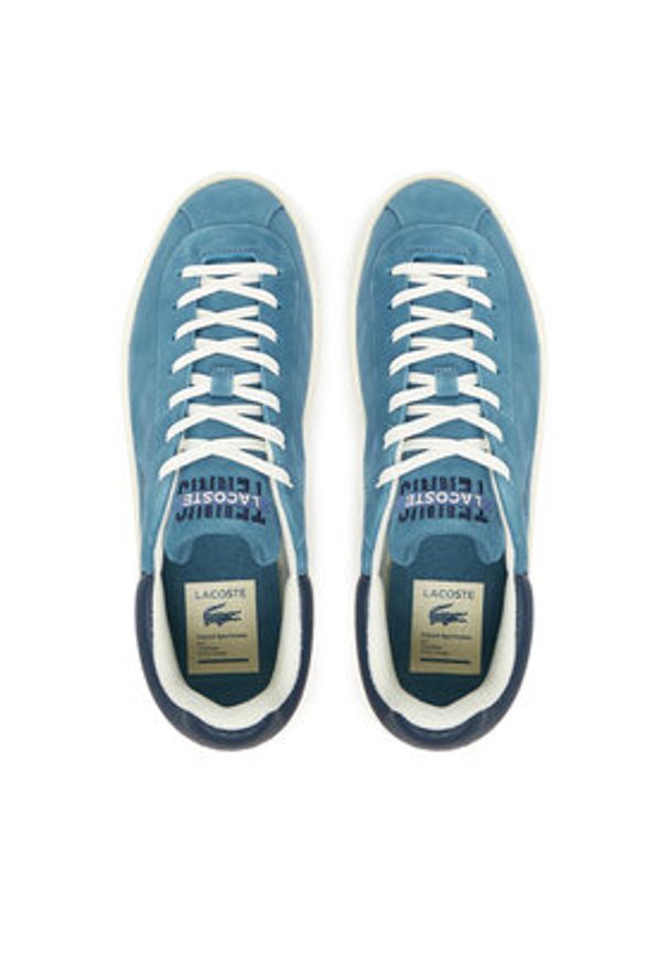 Lacoste Sneakersy 749SMA0030 Niebieski. Kolor: niebieski. Materiał: skóra