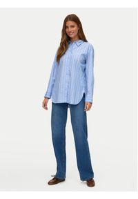 Vero Moda Koszula Elina 10336329 Niebieski Loose Fit. Kolor: niebieski. Materiał: bawełna #4