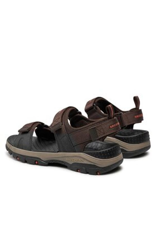 skechers - Skechers Sandały Tresmen-Ryer 205112/CHOC Brązowy. Kolor: brązowy. Materiał: skóra