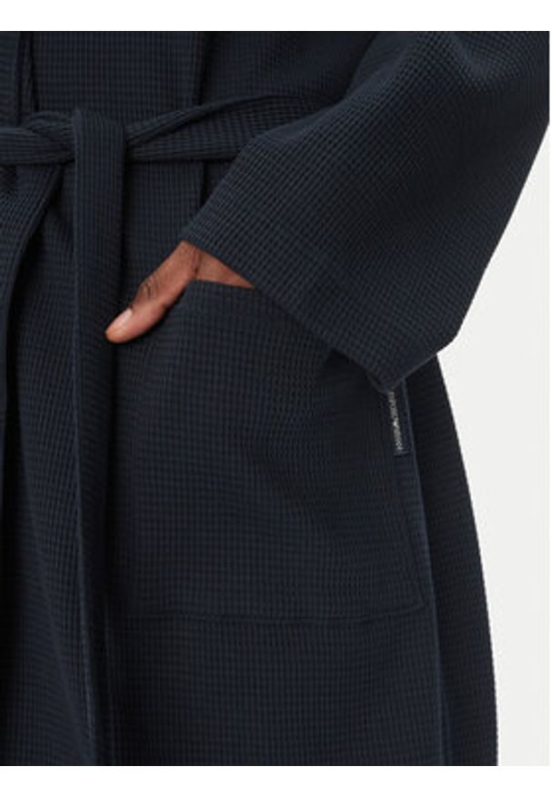 Emporio Armani Underwear Szlafrok EM001214 AF10792 UB102 Granatowy. Kolor: niebieski. Materiał: bawełna