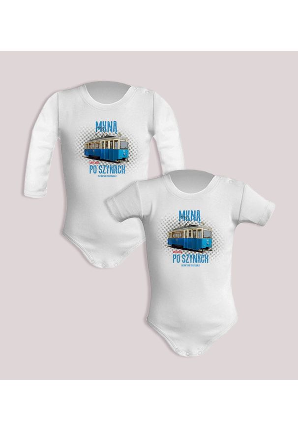 nikiniki - Konstal N — body (Rozmiar: 3M; Długość rękawa: długi; Rodzaj nadruku: Konstal N — wrocławski tramwaj). Materiał: bawełna. Wzór: nadruk