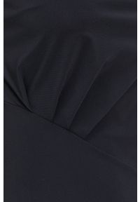 Patrizia Pepe Sukienka kolor czarny mini rozkloszowana. Kolor: czarny. Materiał: dzianina. Wzór: gładki. Typ sukienki: rozkloszowane. Długość: mini #2