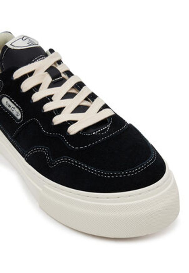 S.W.C Stepney Workers Club Sneakersy Pearl YA20015 Czarny. Kolor: czarny. Materiał: skóra, zamsz