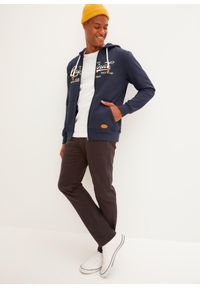 bonprix - Spodnie ze stretchem i paskiem, regular fit, prosta nogawka. Kolor: czarny #3