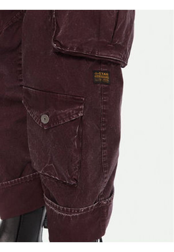 G-Star RAW - G-Star Raw Spodnie materiałowe Cargo 3D D27025-D388 Fioletowy Boyfriend Fit. Kolor: fioletowy. Materiał: bawełna