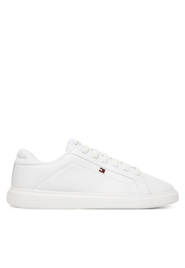 TOMMY HILFIGER - Tommy Hilfiger Sneakersy Th Icon Court Light FW0FW08948 Biały. Kolor: biały. Materiał: skóra