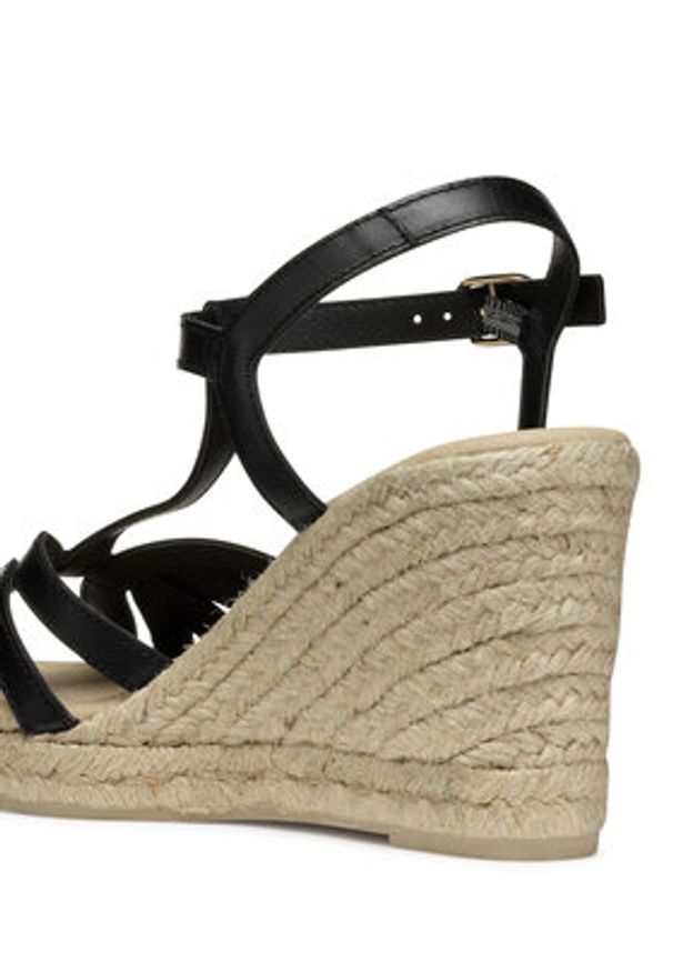 Geox Espadryle D Gelsa D55TPA 00043 C9999 Czarny. Kolor: czarny. Materiał: skóra