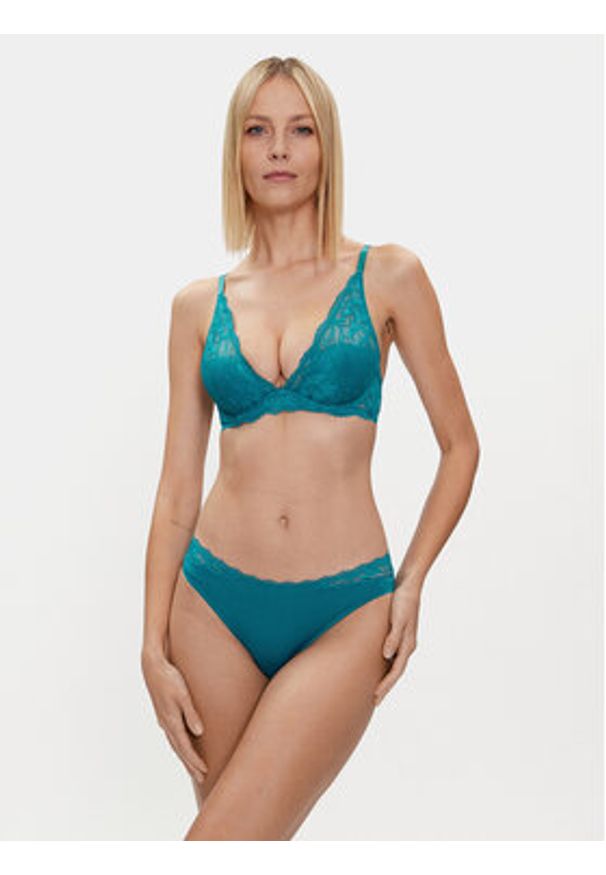Calvin Klein Underwear Biustonosz z fiszbiną 000QF6396E Zielony. Kolor: zielony. Materiał: syntetyk