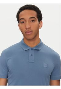 BOSS Polo Passenger 50507803 Niebieski Slim Fit. Typ kołnierza: polo. Kolor: niebieski. Materiał: bawełna #5
