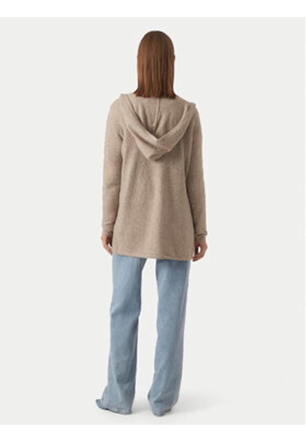 Vero Moda Kardigan Doffy 10235948 Beżowy Relaxed Fit. Kolor: beżowy. Materiał: syntetyk