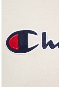 Champion bluza 217060 męska kolor beżowy z kapturem z aplikacją. Typ kołnierza: kaptur. Kolor: beżowy. Wzór: aplikacja #3