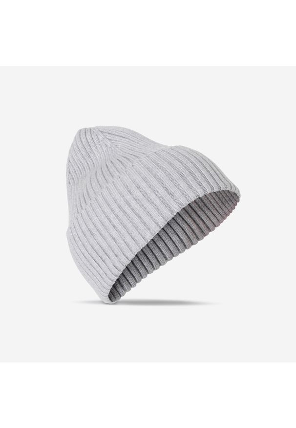 Decathlon - Czapka beanie. Kolor: szary. Materiał: nylon, wiskoza, poliester, materiał