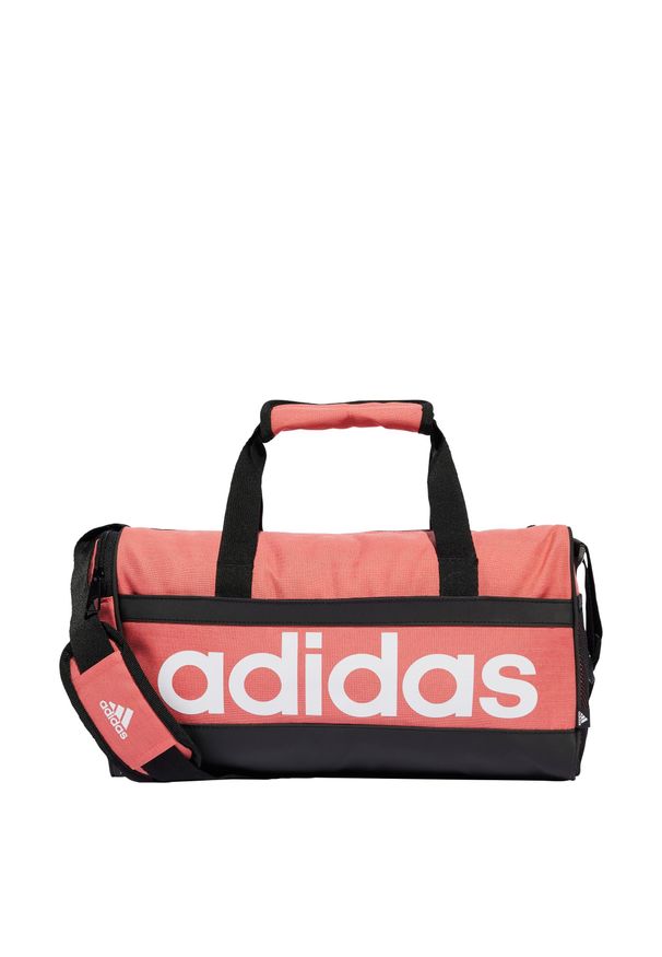 Adidas - Essentials Linear Duffel Bag Extra Small. Kolor: czerwony, wielokolorowy, czarny, biały. Materiał: materiał