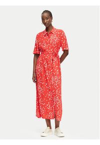 Roxy Sukienka koszulowa Island Escape ERJWD03865 Czerwony Regular Fit. Kolor: czerwony. Materiał: wiskoza. Typ sukienki: koszulowe #4