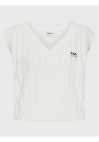 Fila Sweter Terragona FAW0235 Biały Regular Fit. Kolor: biały. Materiał: syntetyk #5
