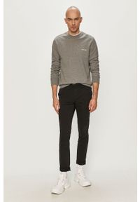 Calvin Klein - Bluza bawełniana. Okazja: na co dzień. Kolor: szary. Materiał: bawełna. Wzór: gładki. Styl: casual #2