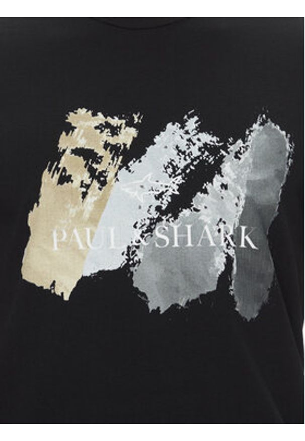 PAUL & SHARK - Paul&Shark T-Shirt 25411094 Czarny Regular Fit. Kolor: czarny. Materiał: bawełna