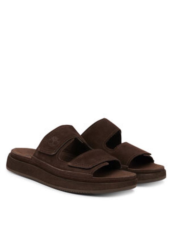 Timberland Klapki TB0A2755EIV1 Brązowy. Kolor: brązowy. Materiał: skóra, zamsz