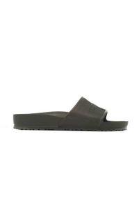 Klapki męskie Birkenstock Barbados Eva. Zapięcie: bez zapięcia. Kolor: czarny. Materiał: syntetyk, materiał. Szerokość cholewki: normalna. Sport: turystyka piesza