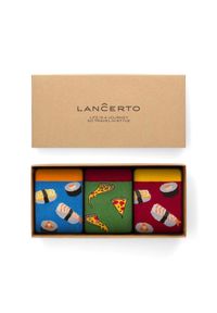 Lancerto - Zestaw 3 Par Skarpet. Materiał: elastan, bawełna, dzianina, poliamid. Wzór: kolorowy #1