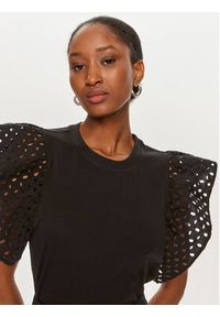 United Colors of Benetton - United Colors Of Benetton T-Shirt 3S6HD107C Czarny Regular Fit. Kolor: czarny. Materiał: bawełna #4