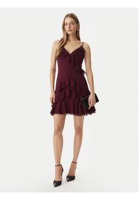 Morgan Sukienka koktajlowa 261-RDADOU Bordowy Regular Fit. Kolor: czerwony. Materiał: syntetyk. Styl: wizytowy #3
