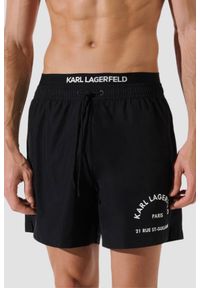 Karl Lagerfeld - KARL LAGERFELD Czarne kąpielówki męskie RSG, Rozmiar S. Kolor: czarny #1