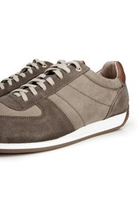 Wittchen - Męskie sneakersy z różnych skór beżowe. Okazja: na co dzień. Nosek buta: okrągły. Kolor: beżowy. Materiał: nubuk, skóra #8