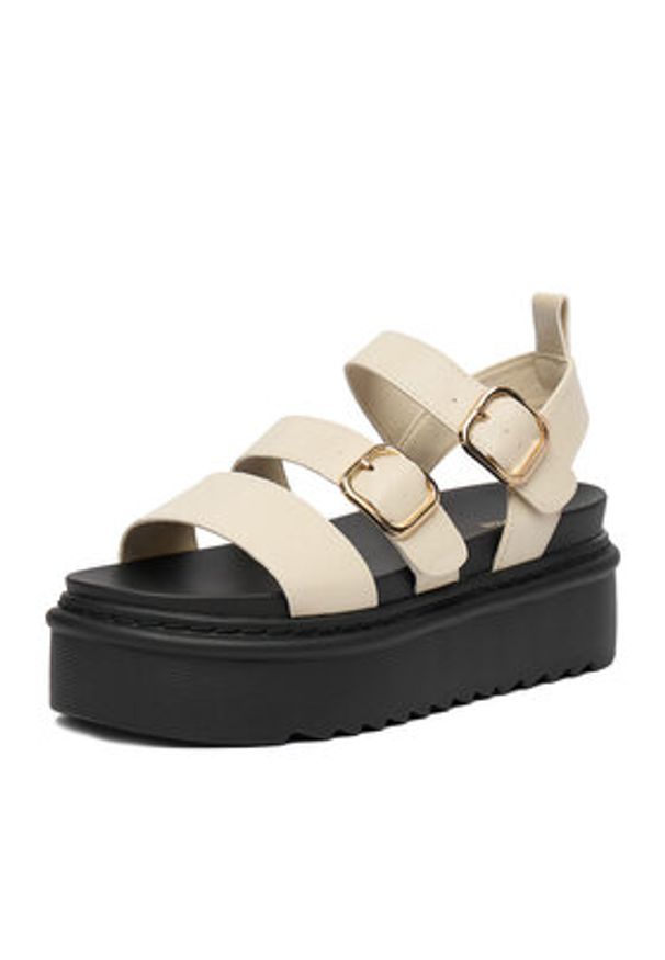 DeeZee Sandały CEO-HY632-1 Écru. Kolor: kremowy. Materiał: materiał