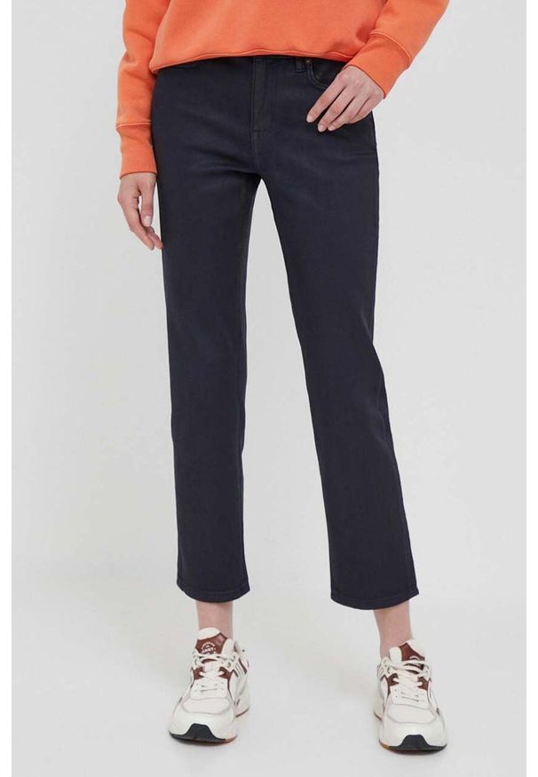 Lauren Ralph Lauren jeansy damskie medium waist. Kolor: niebieski