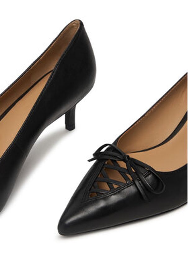 Lauren Ralph Lauren - LAUREN RALPH LAUREN Szpilki 802P06371001 Czarny. Kolor: czarny. Materiał: skóra. Obcas: na szpilce