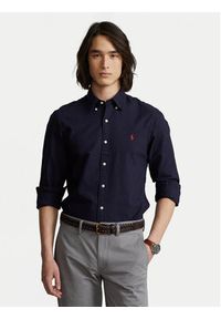 Polo Ralph Lauren Koszula Bsr 710723610 Granatowy Slim Fit. Typ kołnierza: polo. Kolor: niebieski. Materiał: bawełna #8