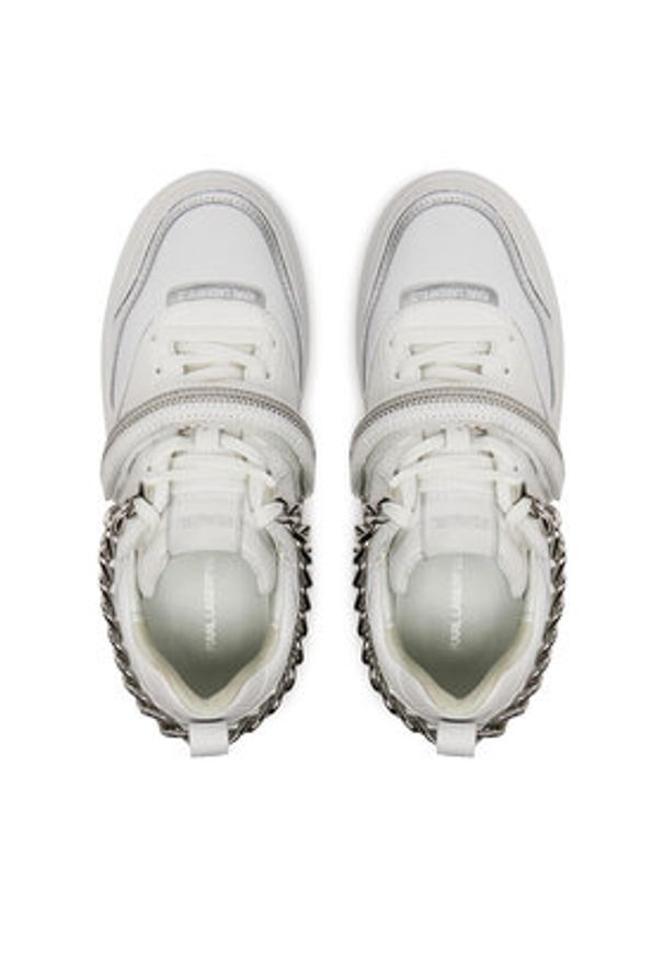 Karl Lagerfeld - KARL LAGERFELD Sneakersy KL63543 Biały. Kolor: biały. Materiał: skóra
