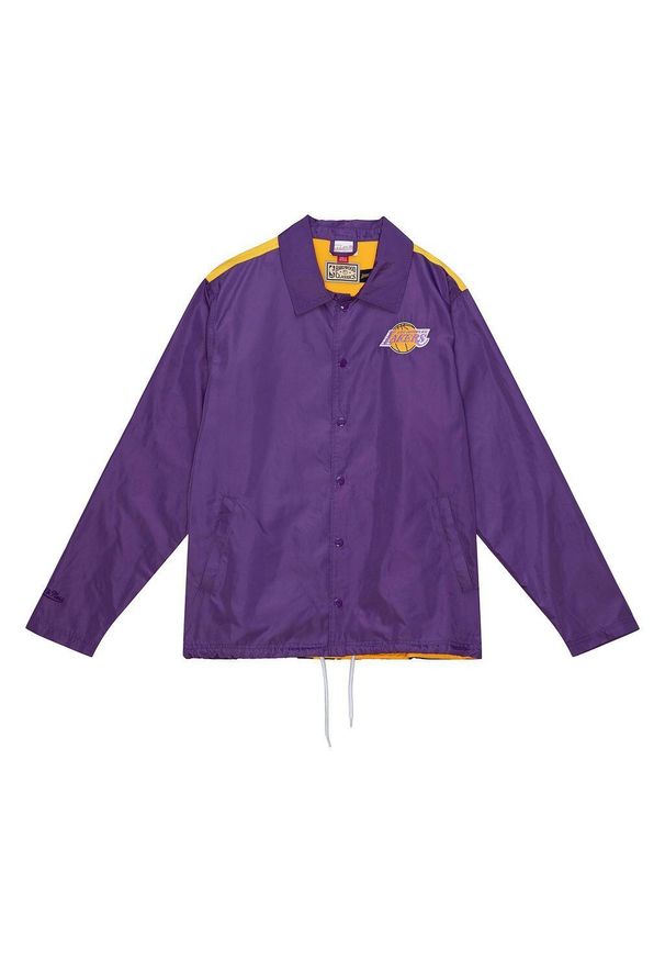 Mitchell & Ness - Kurtka wodoodporna Los Angeles Lakers Big Face 5.0. Kolor: fioletowy