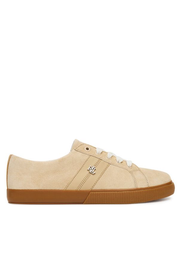 Lauren Ralph Lauren - LAUREN RALPH LAUREN Sneakersy Janson II 802868344004 Beżowy. Kolor: beżowy. Materiał: zamsz, skóra