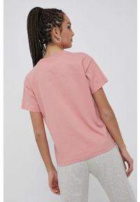Champion t-shirt bawełniany 115351 kolor różowy. Okazja: na co dzień. Kolor: różowy. Materiał: bawełna. Wzór: aplikacja. Styl: casual #4