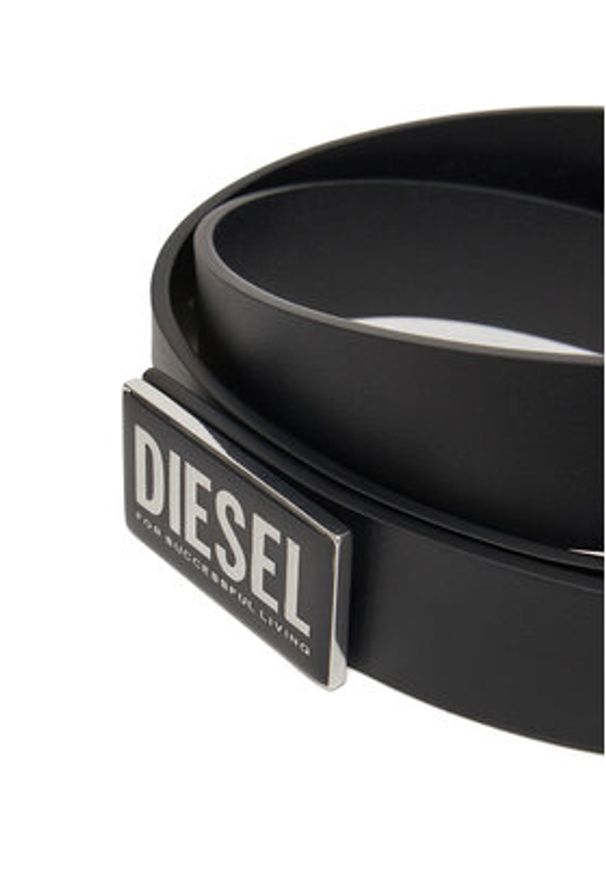 Diesel Pasek Męski X09945PR227 Czarny. Kolor: czarny. Materiał: skóra
