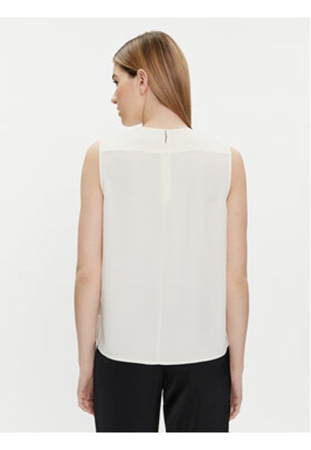 Calvin Klein Bluzka K20K207063 Écru Regular Fit. Materiał: syntetyk