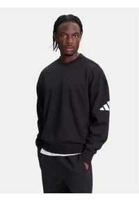 Adidas - adidas Bluza Essentials JF3542 Czarny Loose Fit. Kolor: czarny. Materiał: bawełna
