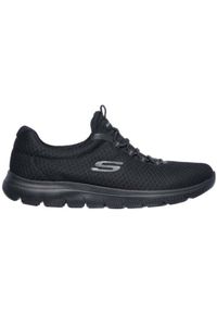 skechers - Buty na co dzień damskie SKECHERS SUMMITS siateczka wsuwane. Okazja: na co dzień. Zapięcie: bez zapięcia. Kolor: czarny. Model: Skechers Sport. Sport: turystyka piesza