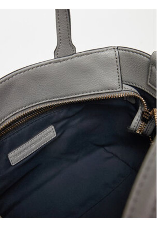 TOMMY HILFIGER - Tommy Hilfiger Torebka AW0AW16907 Szary. Kolor: szary. Materiał: skórzane