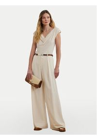 Lauren Ralph Lauren - LAUREN RALPH LAUREN Bluzka 200898441001 Écru Relaxed Fit. Materiał: syntetyk #5