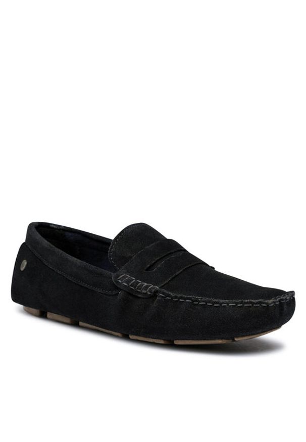 Jack & Jones - Jack&Jones Mokasyny Jfwjensen Suede Loafer 12203636 Granatowy. Kolor: niebieski. Materiał: zamsz, skóra