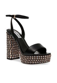 Steve Madden Sandały La verne Sandal SM11002976-02002-001 Czarny. Kolor: czarny. Materiał: skóra
