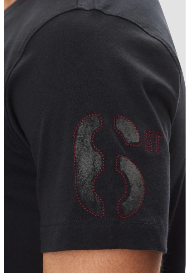 Aeronautica Militare - AERONAUTICA MILITARE Granatowy bawełniany męski t-shirt, Rozmiar XXL. Okazja: na co dzień. Kolor: niebieski. Materiał: bawełna. Styl: casual, klasyczny, elegancki