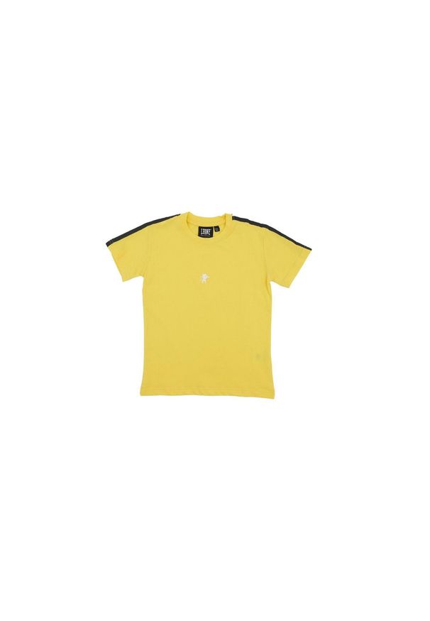 LEONE 1947 APPAREL - T-shirt dziecięcy z krótkim rękawem i opaską New Tape. Kolor: żółty. Długość rękawa: krótki rękaw. Długość: krótkie. Sport: joga i pilates