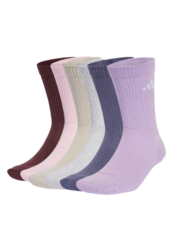 Adidas - Skarpety Cushioned Crew 6 Pairs. Kolor: fioletowy, wielokolorowy, różowy. Sport: fitness